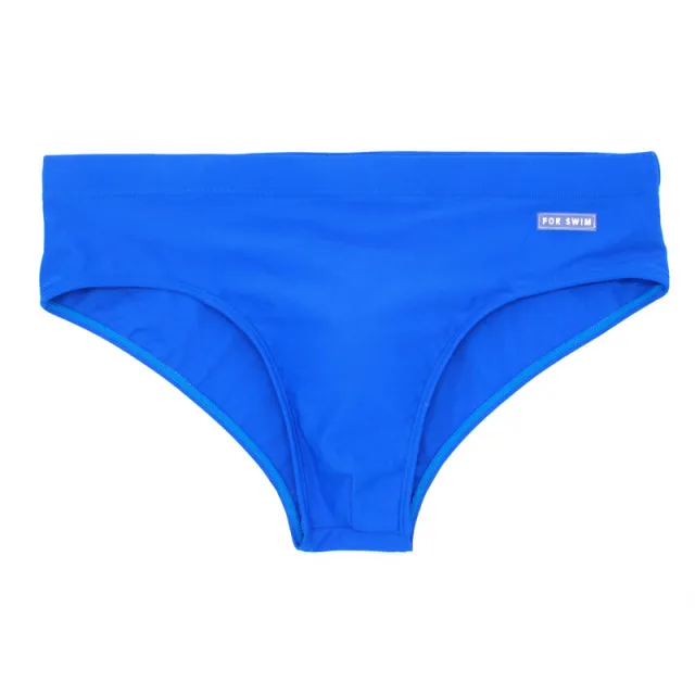 Men's Swimwear Low Swimwear Boxers Men's Swim Brief Solid Swim Brief Beachwear Trunks Swimsuit
