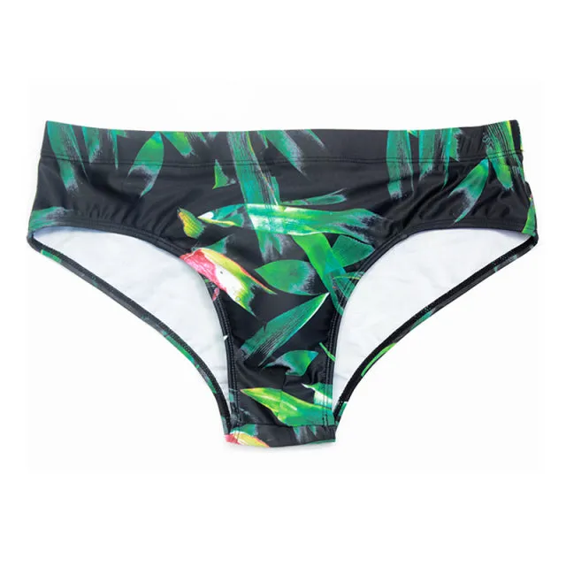 Men's Swimwear Low Swimwear Boxers Men's Swim Brief Solid Swim Brief Beachwear Trunks Swimsuit