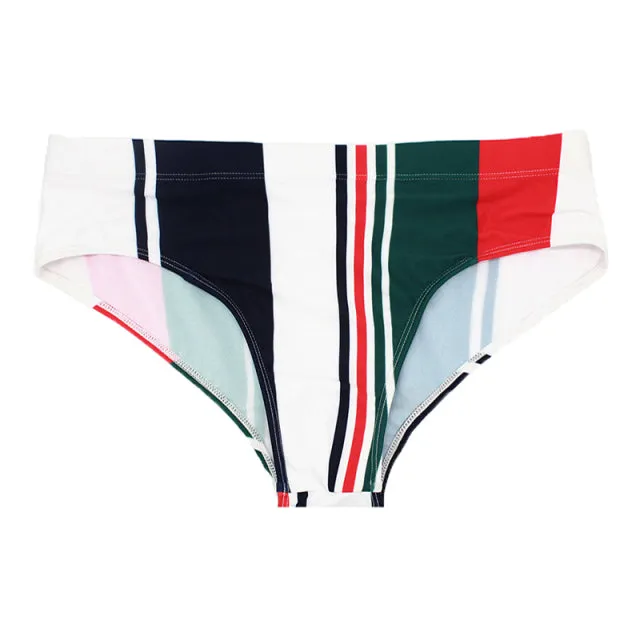 Men's Swimwear Low Swimwear Boxers Men's Swim Brief Solid Swim Brief Beachwear Trunks Swimsuit