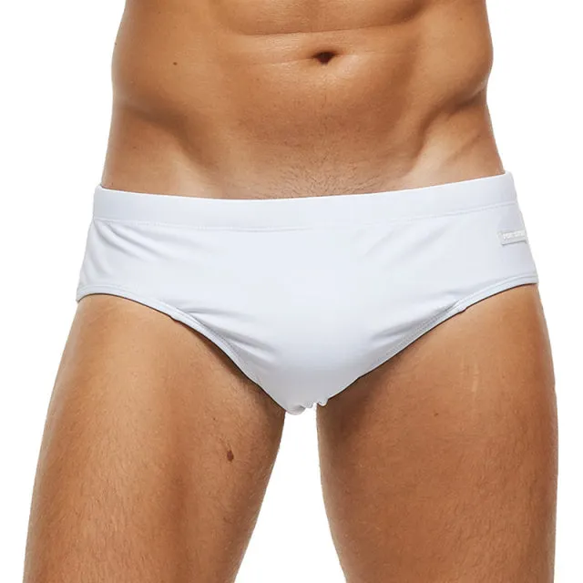Men's Swimwear Low Swimwear Boxers Men's Swim Brief Solid Swim Brief Beachwear Trunks Swimsuit