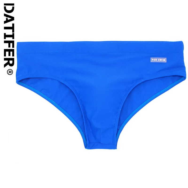 Men's Swimwear Low Swimwear Boxers Men's Swim Brief Solid Swim Brief Beachwear Trunks Swimsuit