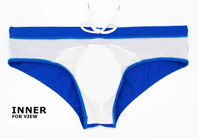 Men's Swimwear Low Swimwear Boxers Men's Swim Brief Solid Swim Brief Beachwear Trunks Swimsuit