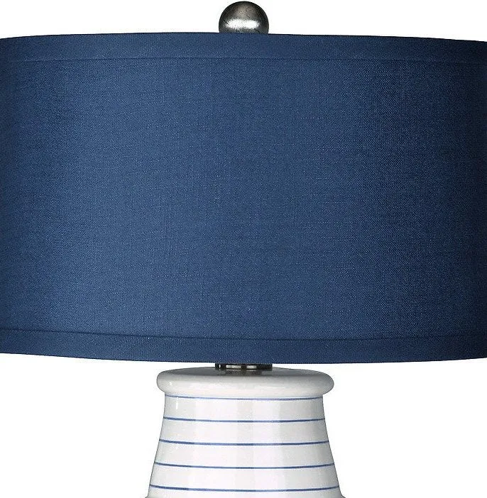 Modern Pinstripes Coastal Table Lamp