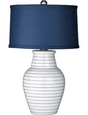 Modern Pinstripes Coastal Table Lamp