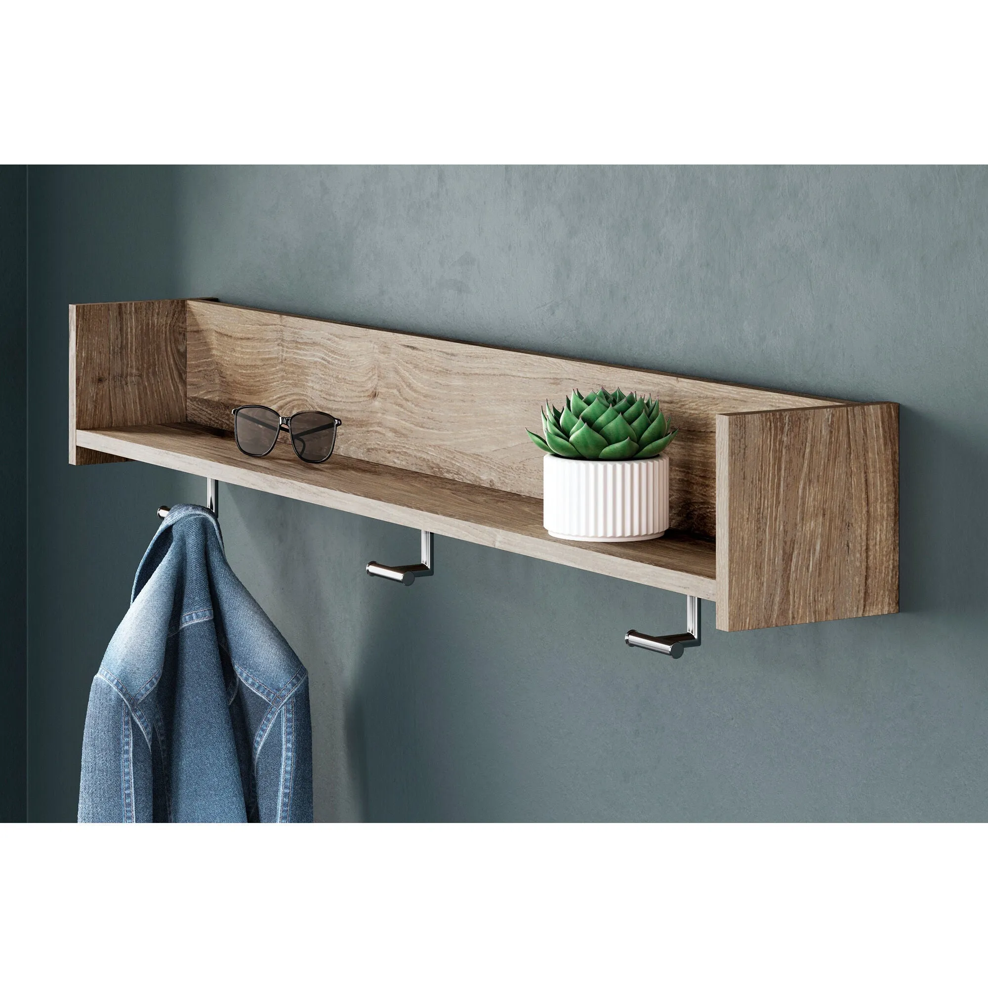 Oliah Shelf Wall Mounted Coat Rack