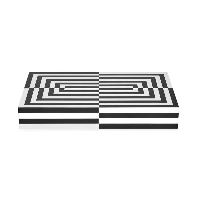 Op Art Lacquer Backgammon Set