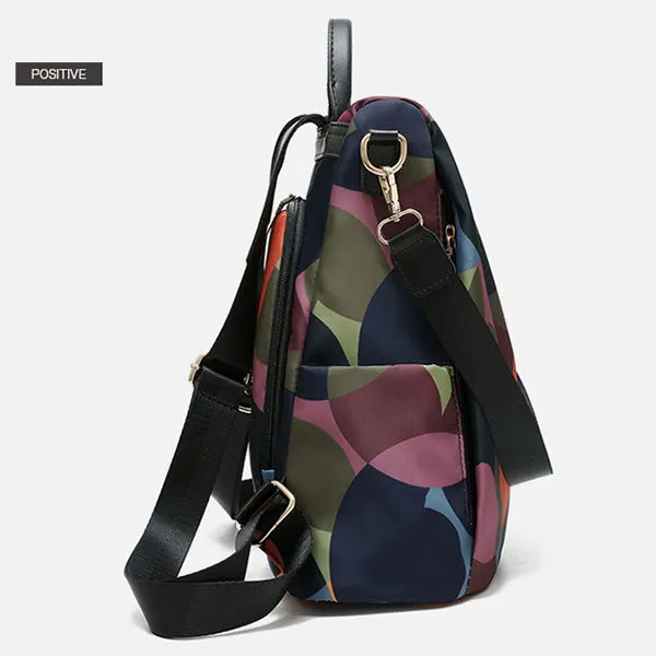 Oxford Printing Design Anti Theft Backpack
