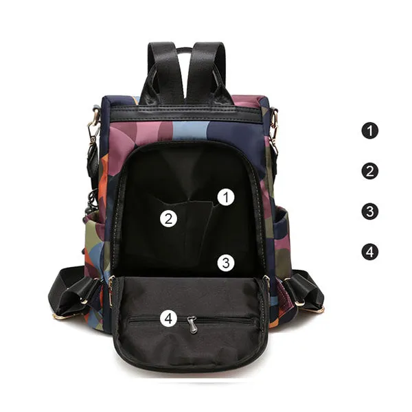 Oxford Printing Design Anti Theft Backpack