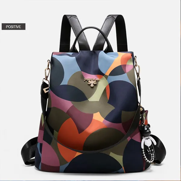Oxford Printing Design Anti Theft Backpack