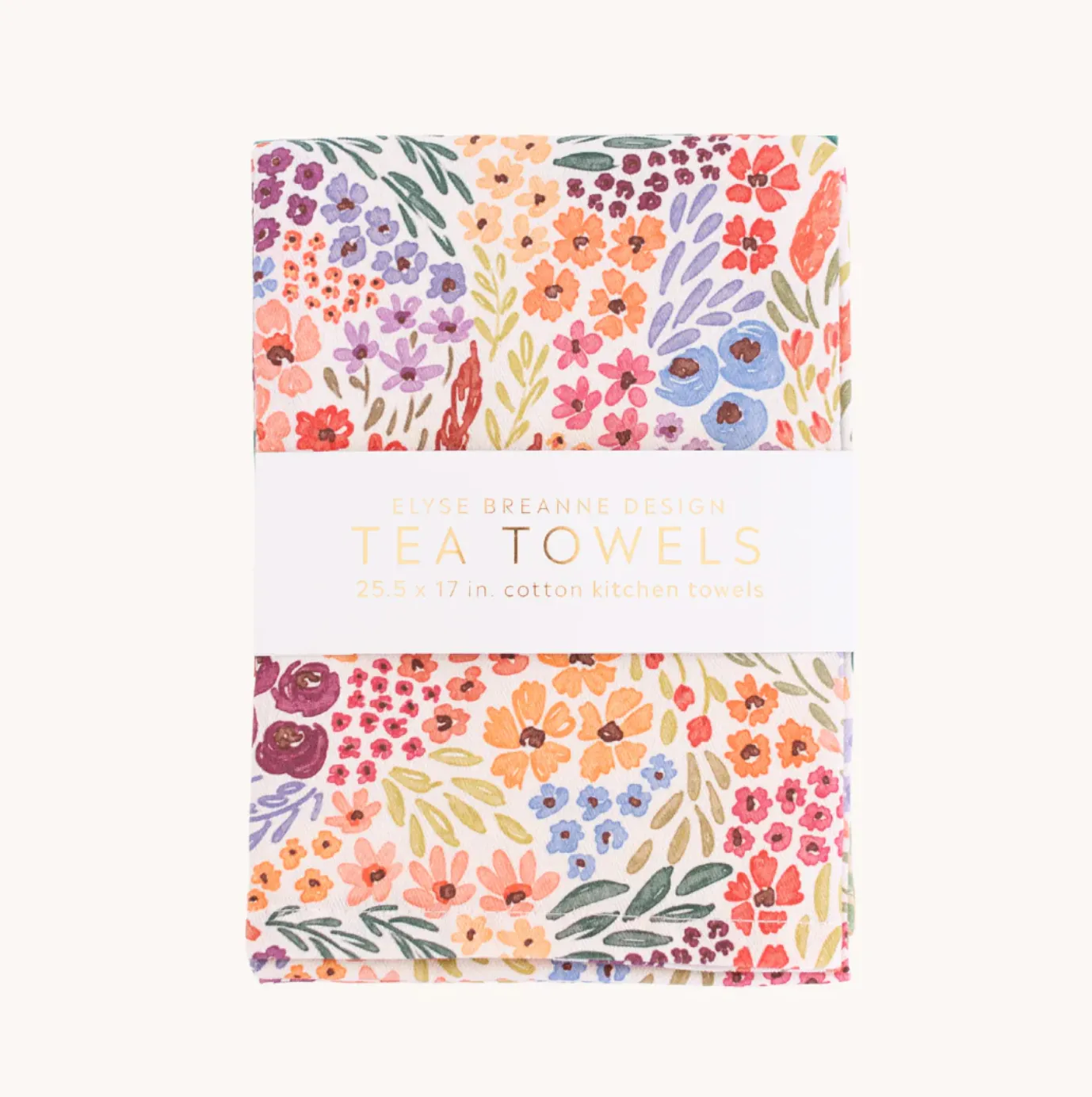 Pack/2 Countryside Blooms Tea Towels 