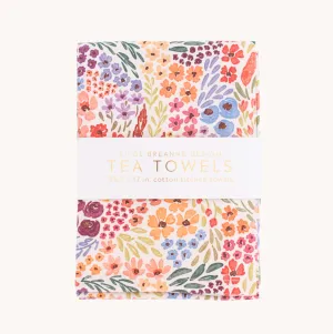 Pack/2 Countryside Blooms Tea Towels 