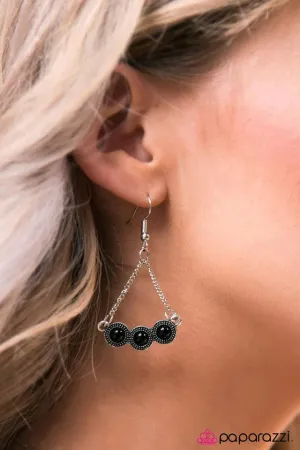 Paparazzi Earring ~ Mountain Music - Black