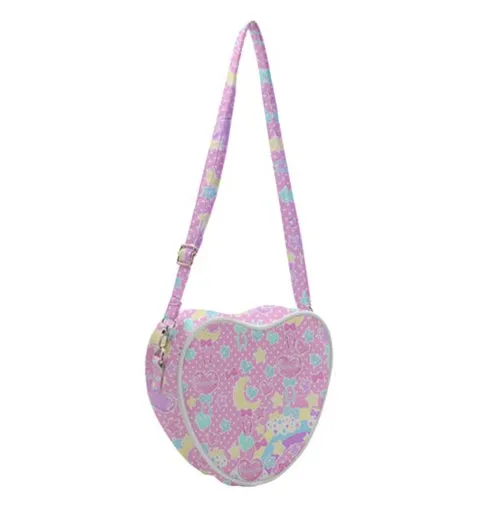 Pastel party pink heart shaped shoulder bag [made to order]