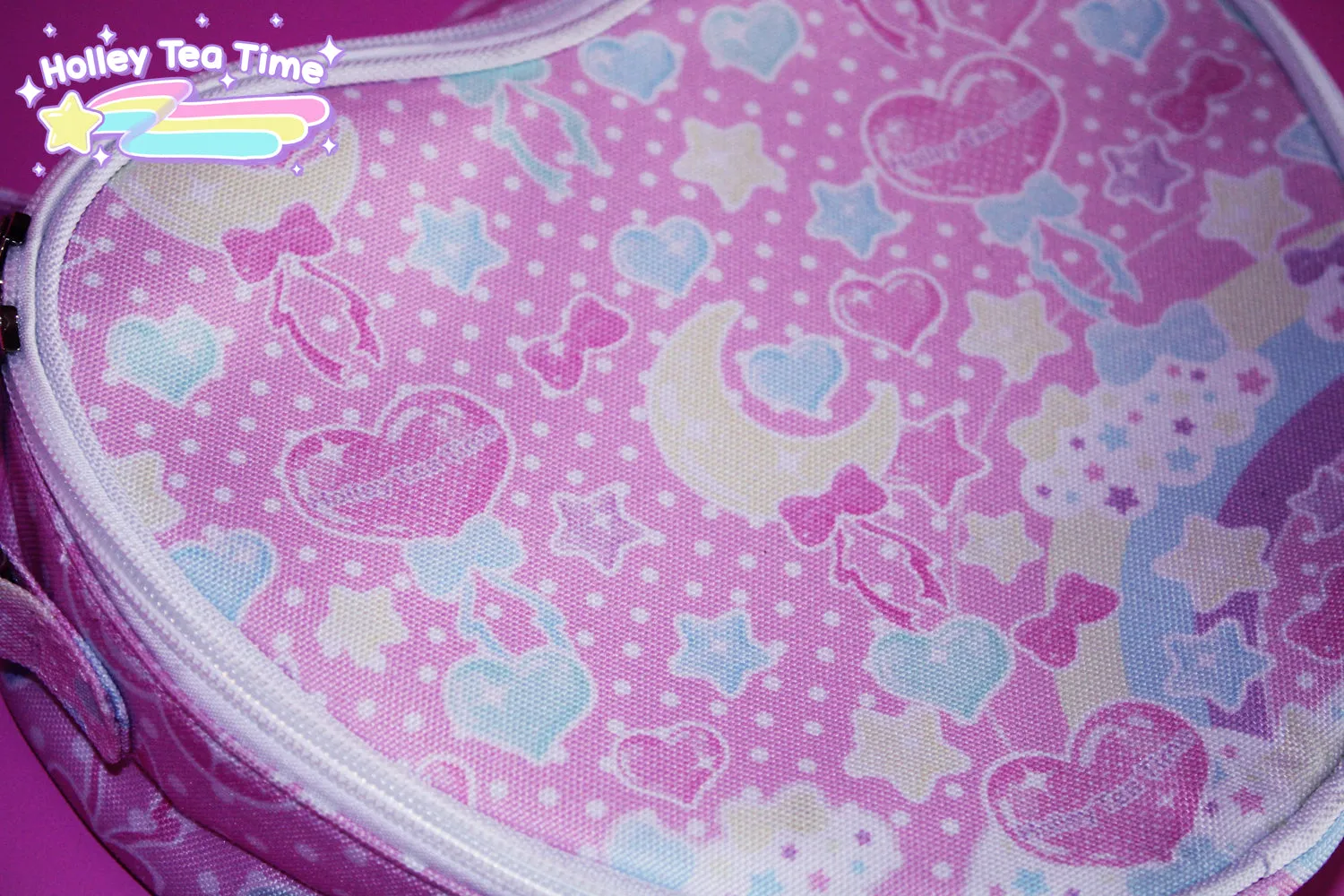 Pastel party pink heart shaped shoulder bag [made to order]