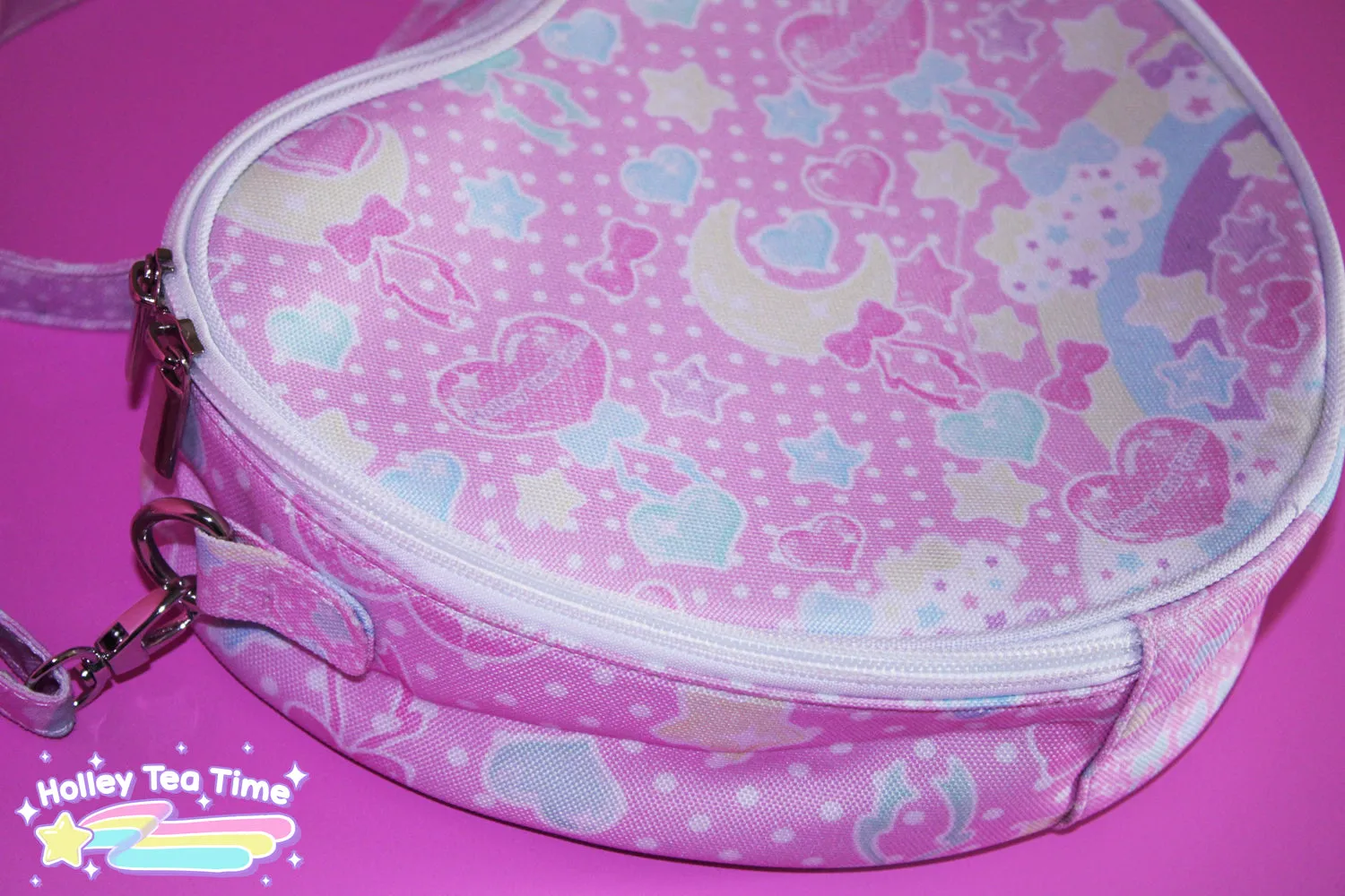 Pastel party pink heart shaped shoulder bag [made to order]