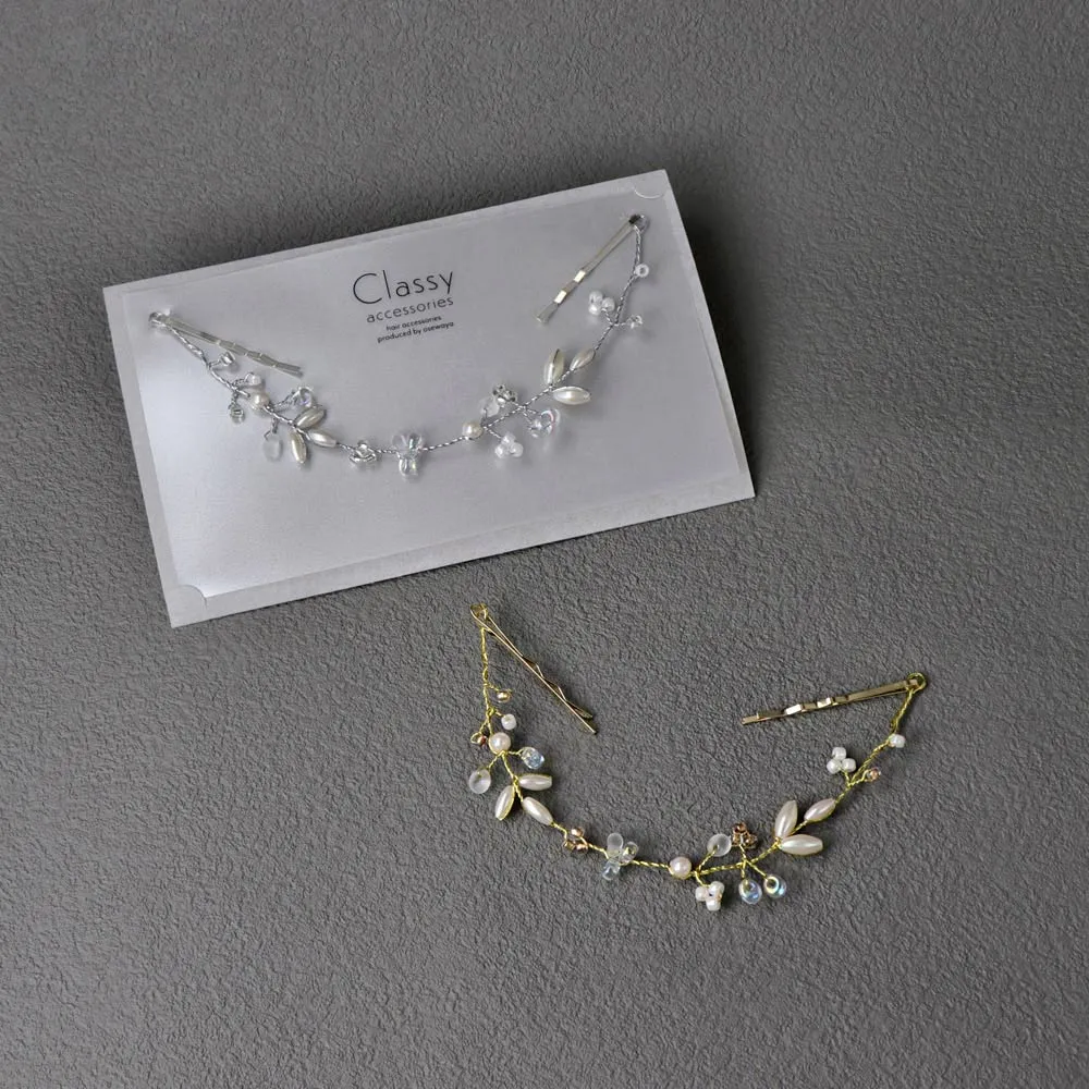 Pearl and Crystal Vine Headpiece