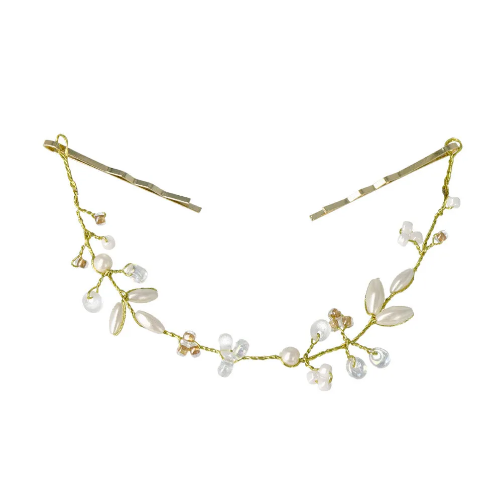 Pearl and Crystal Vine Headpiece
