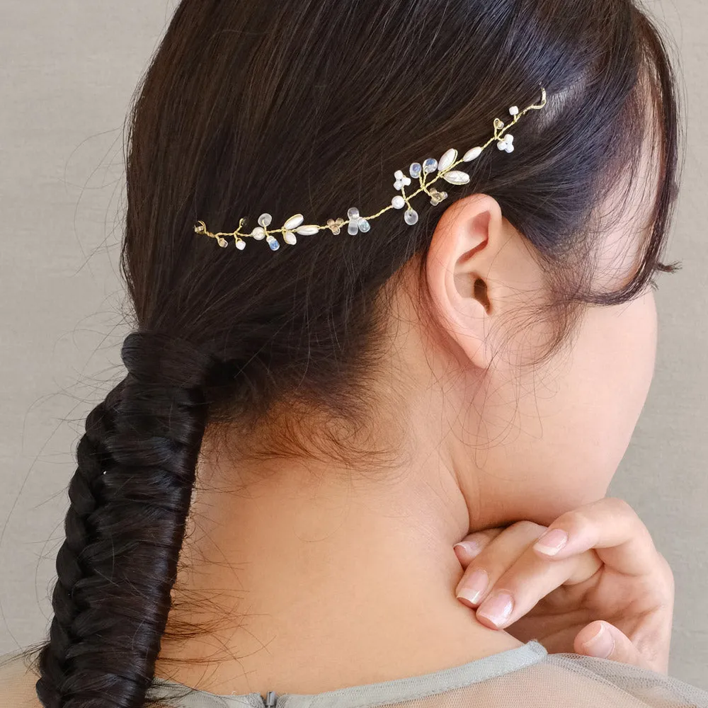 Pearl and Crystal Vine Headpiece