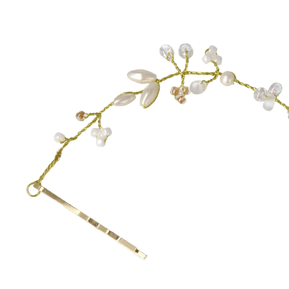 Pearl and Crystal Vine Headpiece