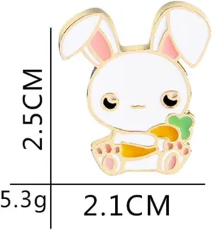 Rabbit Brooch Artist Shiny Jewelry Art Student Graduation Souvenir Brooch Drip Oil Painted Enamel Pin Suitable for Hat Jacket Canvas Bag