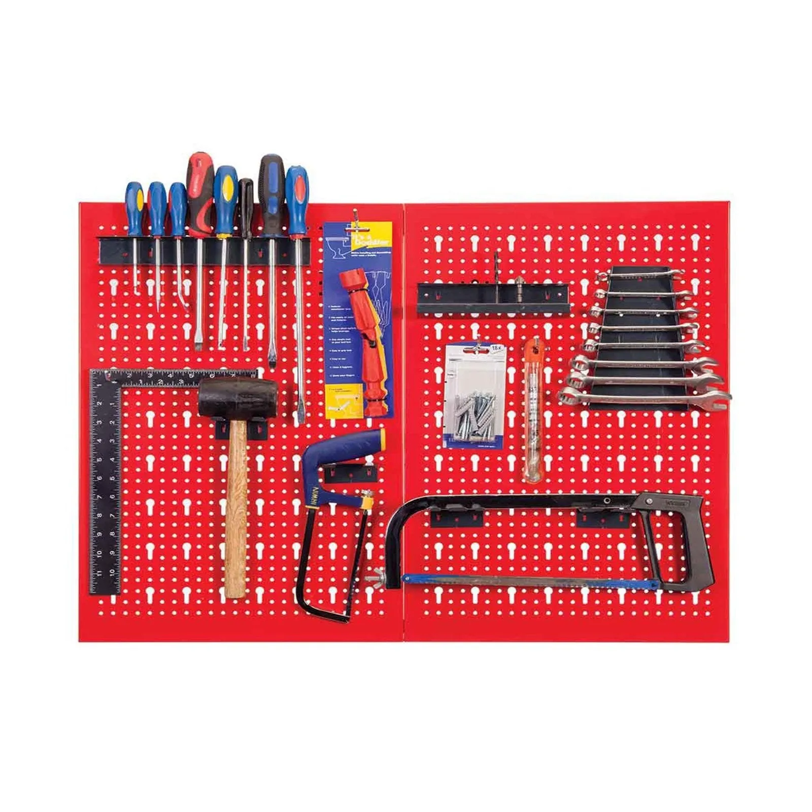 RB Boss 2x Tier Workstation Unit - 900x900x600mm 800kgs UDL - Red/Black