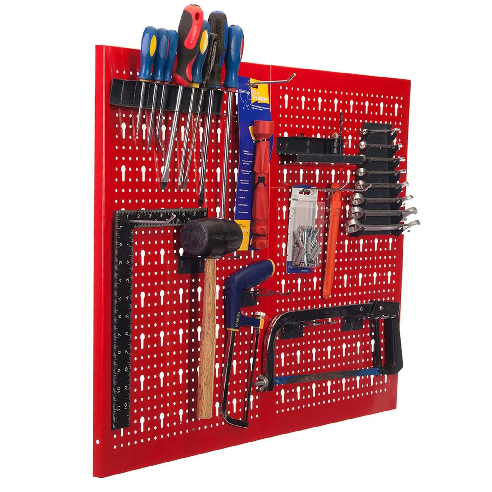 RB Boss 2x Tier Workstation Unit - 900x900x600mm 800kgs UDL - Red/Black