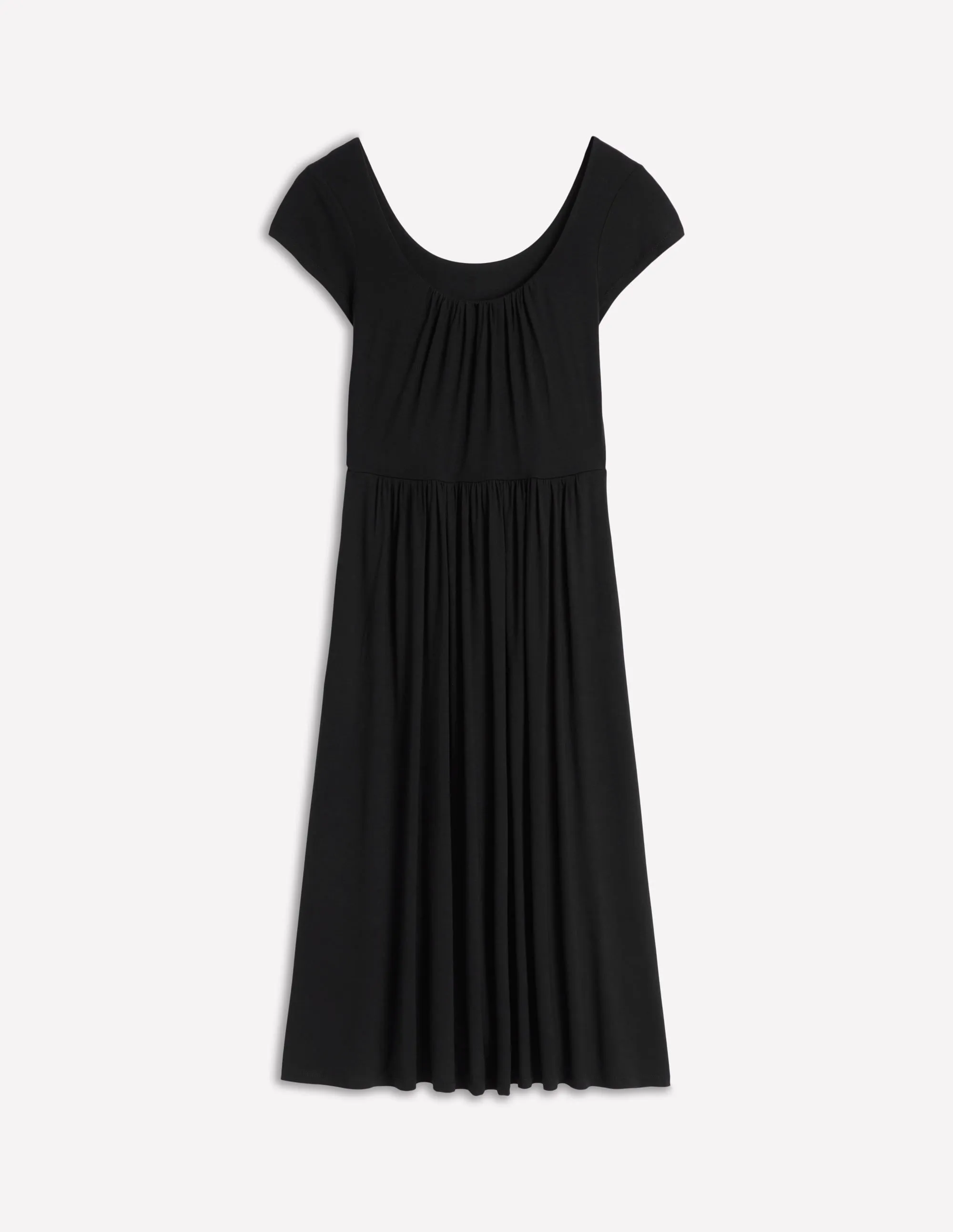Samantha Scoop Jersey Dress-Black