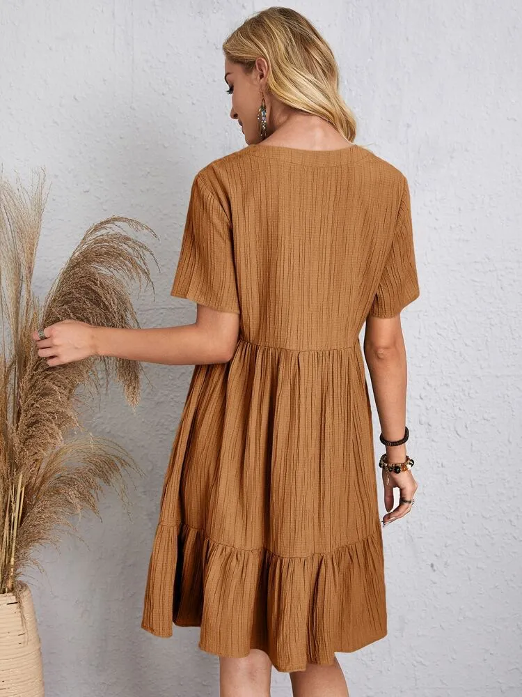 Seaside Lace-Up Dress