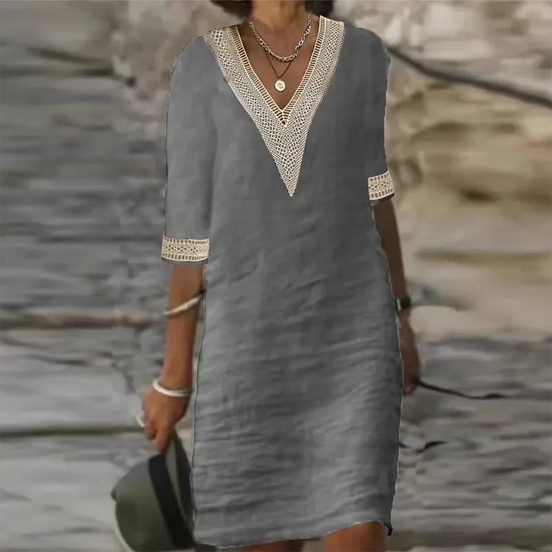 Seaside Lace-Up Dress