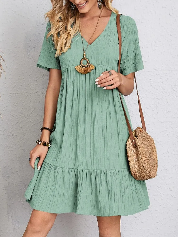 Seaside Lace-Up Dress