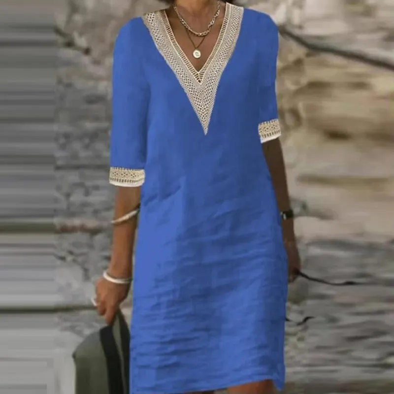 Seaside Lace-Up Dress