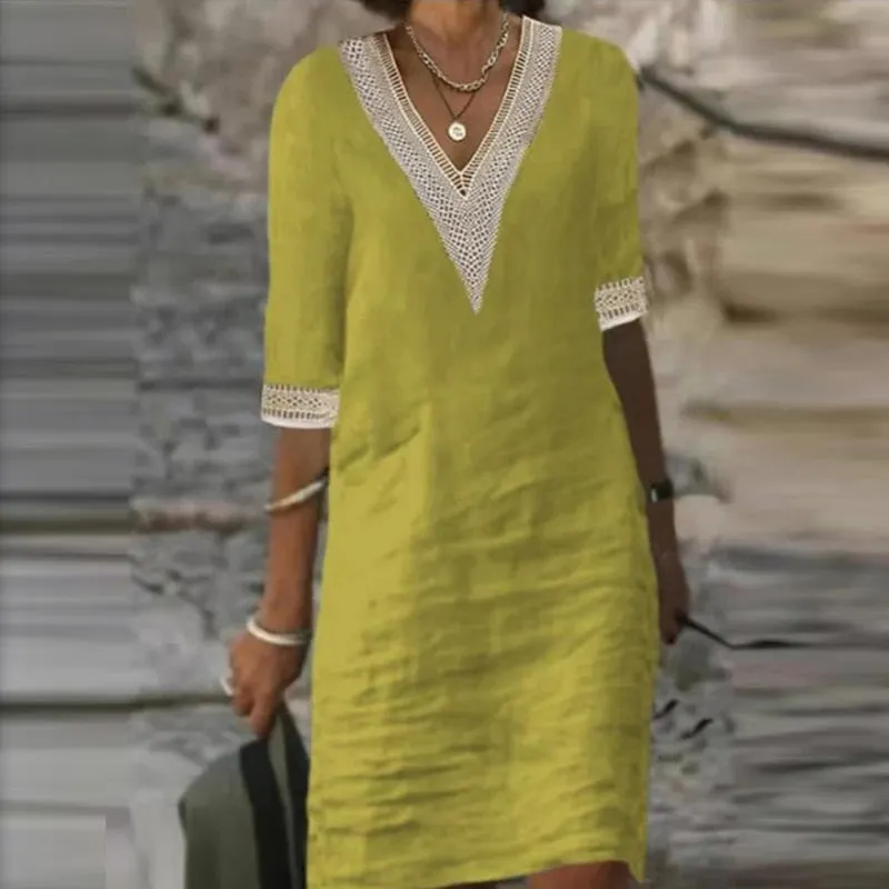 Seaside Lace-Up Dress