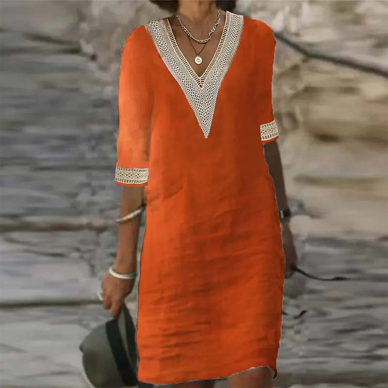 Seaside Lace-Up Dress