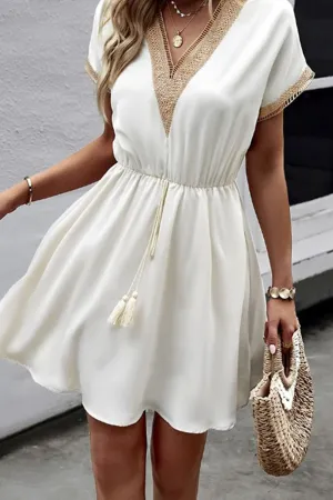 Seaside Lace-Up Dress