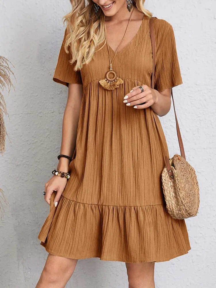 Seaside Lace-Up Dress