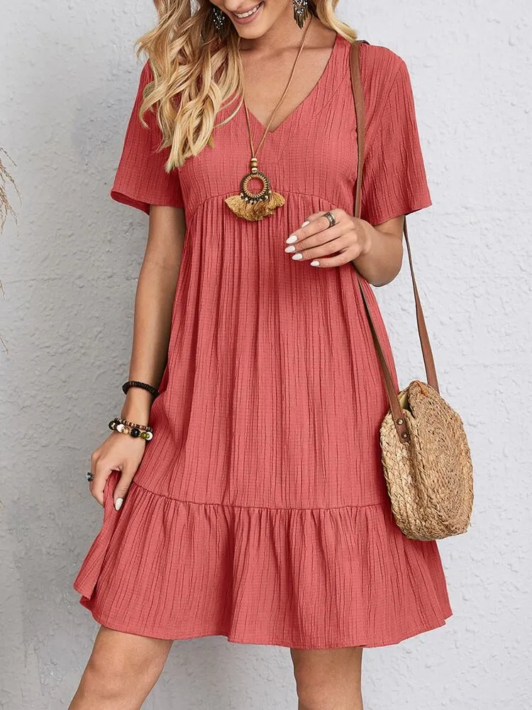 Seaside Lace-Up Dress