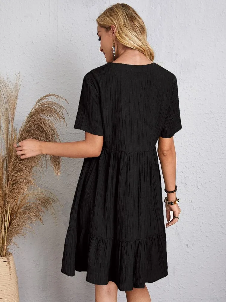 Seaside Lace-Up Dress