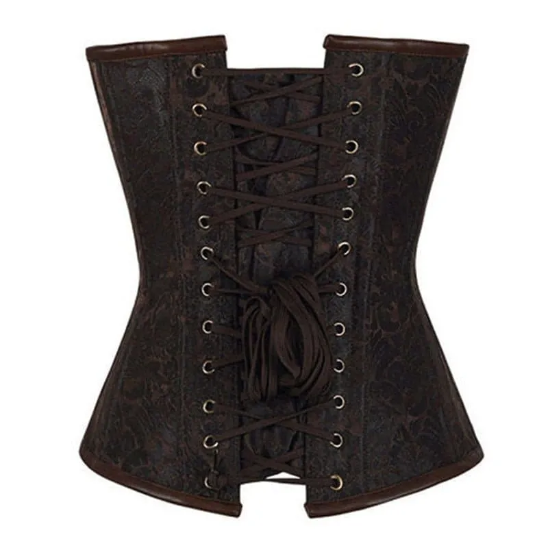 Sexy Retro Steampunk Chain Corset with Brass Clasps and Chains