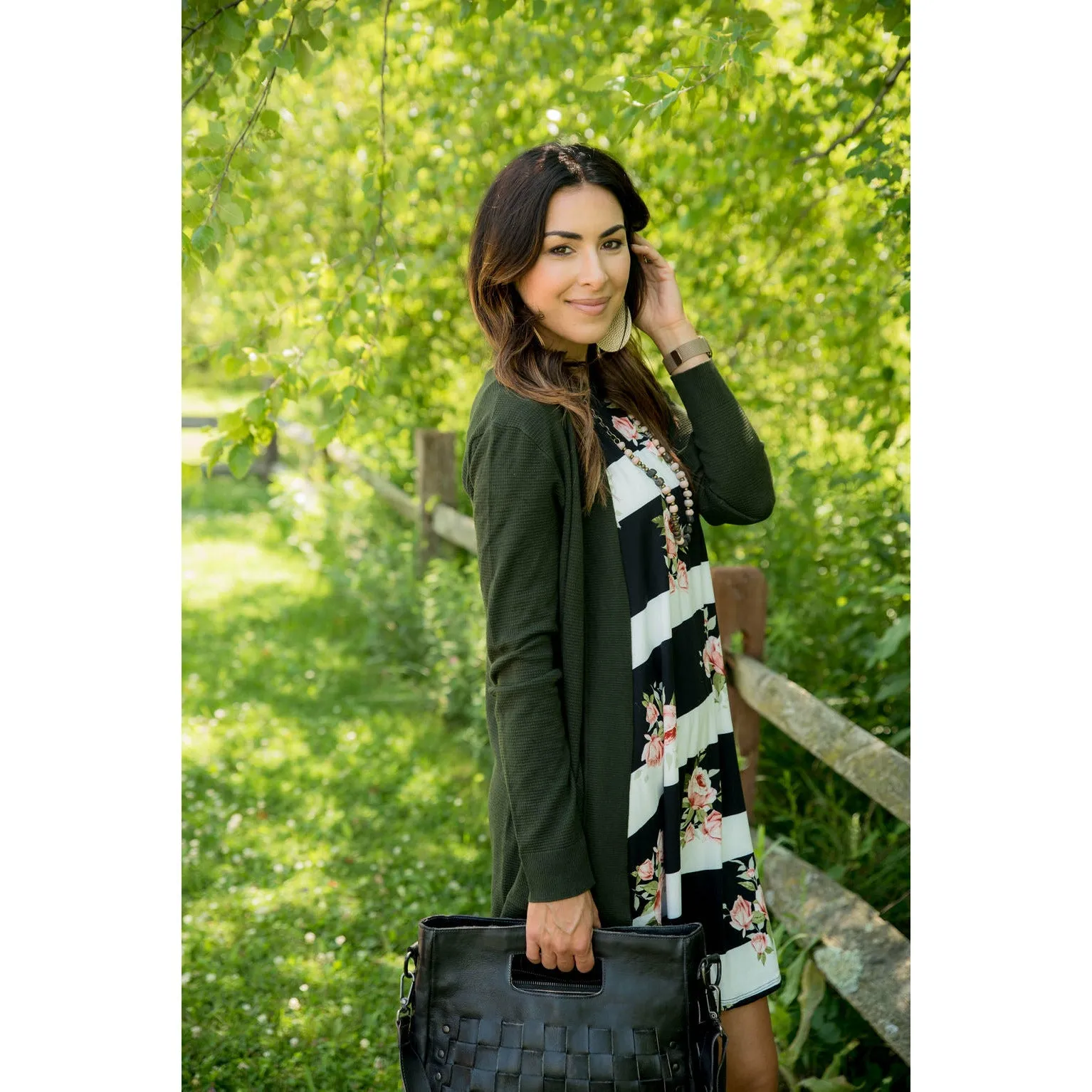 Striped Floral Dress