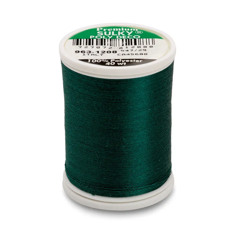 Sulky 40 Wt. Poly Deco Thread - Greens, Blues, Purples