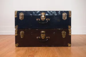 Vintage Metal Suitcase Side Table