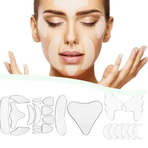 Wholesale 18 pieces Reusable Silicone Anti Wrinkle Patches for Face, Forehead, Under Eye - Pack of 10