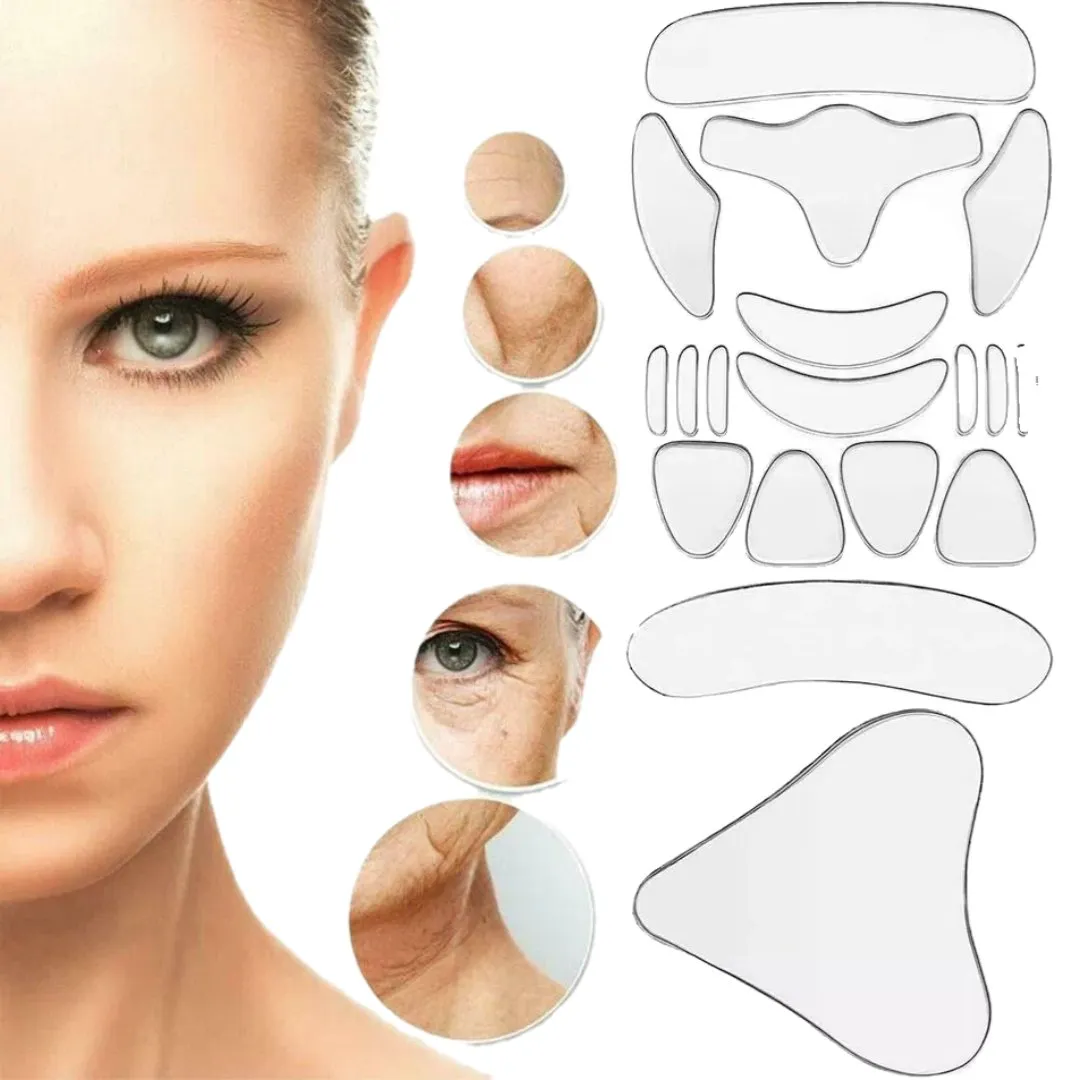 Wholesale 18 pieces Reusable Silicone Anti Wrinkle Patches for Face, Forehead, Under Eye - Pack of 10